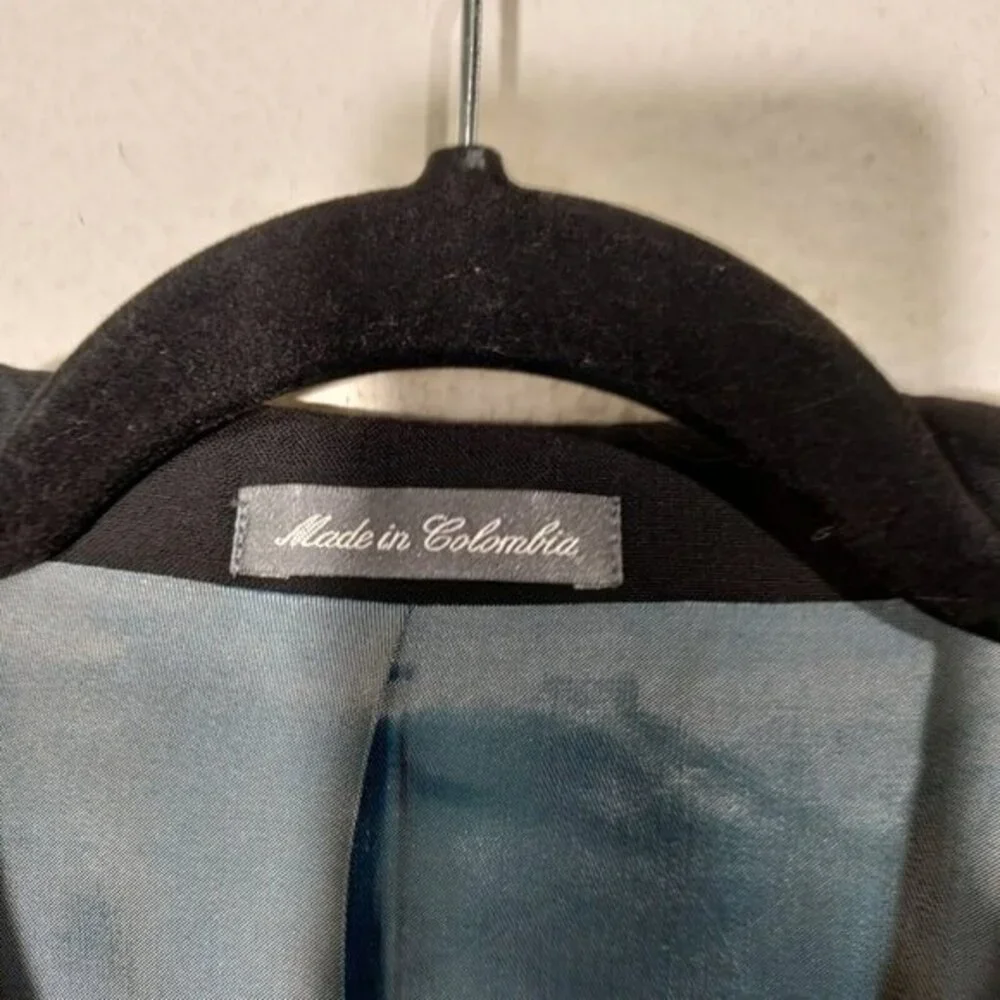 Oscar De La Renta Black Wool‎ Men's Sport Coat Blazer Size 42L